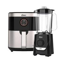 Kit Fritadeira Black Inox E Liquidificador Power Oster 110V