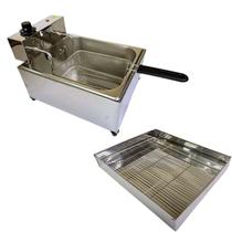 Kit Fritadeira Elétrica 7L Inox + Escorredor de Óleo 110V Kit Fritadeira Elétrica 7L Inox + Escorredor de Óleo 110V