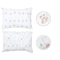 Kit Fronha Bebe Estampada 40CmX28Cm Menina Menino 100 Algodão Papi Baby Kit Fronha Bebe Estampada 40CmX28Cm Menina Menino 100 Algodão Papi Baby