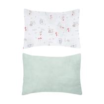 Kit Fronha Bebê Lisa e Estampada 100% Algodão C/ 2 unidades - Papi