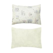 Kit Fronha Bebê Lisa e Estampada 100% Algodão C/ 2 unidades - Papi