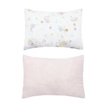 Kit Fronha Bebê Lisa e Estampada 100%Algodão C/2 Unidades - Papi Kit Fronha Bebê Lisa e Estampada 100%Algodão C/2 Unidades - Papi