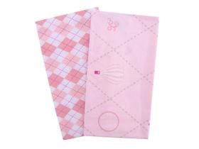 Kit Fronha Bebe Menina Para Travesseiro 28x40 Rosa Com 2 Unidades 100% Algodão - Minasrey