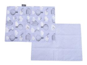 Kit Fronha Enxoval Bebe Balões Azul C/2 28cmx40cm Algodão Kit Fronha Enxoval Bebe Balões Azul C/2 28cmx40cm Algodão