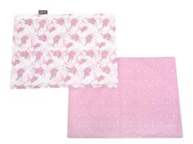 Kit Fronha Enxoval Bebe Flores Rosa C/2 28cmx40cm Algodão Kit Fronha Enxoval Bebe Flores Rosa C/2 28cmx40cm Algodão