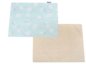 Kit Fronha Enxoval Bebe Neutra C/2 28x40 Estampada Algodão