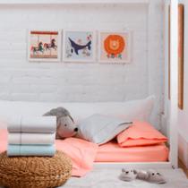 Kit Fronha para Travesseiro Berço Bebê Algodão Artex Salmão Kit Fronha para Travesseiro Berço Bebê Algodão Artex Salmão