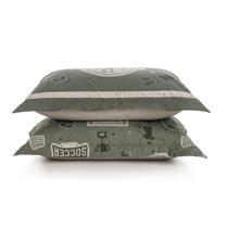 Kit Fronha Porta Travesseiro 200 Fios Karsten Futebol Verde Kit Fronha Porta Travesseiro 200 Fios Karsten Futebol Verde