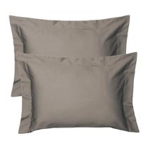 Kit Fronha Satinée Acetinado 300 Fios - 2 Peças - Silver - Kacyumara Kit Fronha Satinée Acetinado 300 Fios - 2 Peças - Silver - Kacyumara