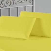 Kit Fronhas Nobre 2 Peças 50cm x 70cm Malha 100% Algodão - Amarelo Kit Fronhas Nobre 2 Peças 50cm x 70cm Malha 100% Algodão - Amarelo
