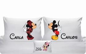 Kit Fronhas Personalizada Mickey Minnie +1 Baby