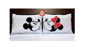 Kit Fronhas Personalizadas Casal Minnie Mickey