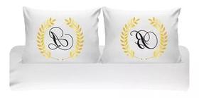 Kit Fronhas Personalizadas Casal Namorados Iniciais Kit Fronhas Personalizadas Casal Namorados Iniciais