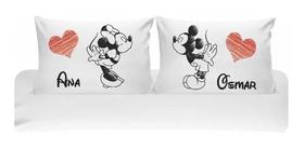 Kit Fronhas Personalizadas Casal Namorados Mickey Minnie 03
