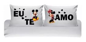 Kit Fronhas Personalizadas Casal Namorados Mickey Minnie 04