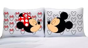 Kit Fronhas Personalizadas Casal Namorados Mickey Minnie