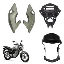 Kit Frontal Farol Cg Fan 160 2016 até 2021 / Máscara Par de Bananinha Aranha do Painel