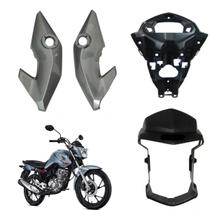Kit Frontal Farol Cg Fan 160 2016 até 2021 / Máscara Par de Bananinha Aranha do Painel
