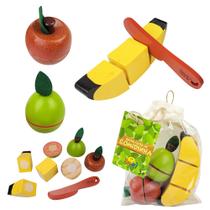 Kit Frutas de Brinquedo de Comidinha Infantil tiras autocolantes + Faca