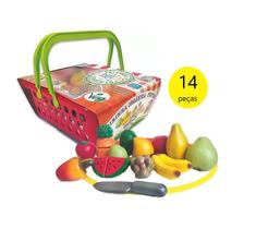 Kit Frutas de Faz de Conta Colorido Infantil Para Brincar