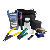 Kit FTTH Completo Com Clivador, Power Meter, VFL, Decapador Acrilato, Decapador Drop, Gabarito e Bolsa