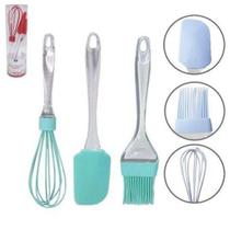 Kit Fue Espátula e Pincel de Silicone para Culinária e Confeitaria Daterra 814194