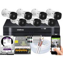 Kit Full Hd Intelbras 7 Cameras 1220b Dvr 8 Canais 1t Purple