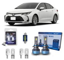 Kit full led corolla gli 2021 2022 2023 2024 2025 farol baixo teto placa porta mala