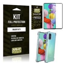 Kit Full Protection Galaxy A71 Película de Vidro 3D + Capa Anti Impacto - Armyshield