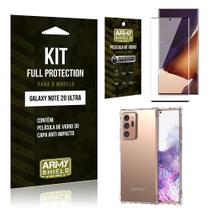 Kit Full Protection Galaxy Note 20 Ultra Película de Vidro 3D + Capa Anti Impacto - Armyshield
