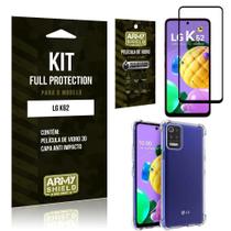 Kit Full Protection LG K62 Película de Vidro 3D + Capa Anti Impacto - Armyshield
