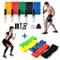 Kit Funcional 10 Extensor Elástico Treino Em Casa Mini Band YOGA Exercício Funcional