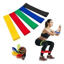 Kit Funcional 5 Elástico Extensor Fita Para Exercícios