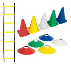 Kit Funcional Agilidade 5 Chapéus + 5 Cones E Escada Para Tr