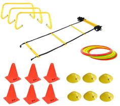 Kit Funcional Barreira Salto Escada Cones Argolas Chapeus