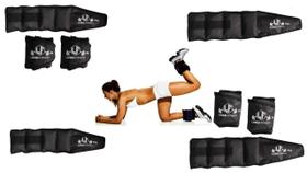 Kit Funcional Com 02 Pares de Caneleira Tornozeleira Academia exercício funcional De 2kg E 3kg