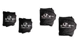 Kit Funcional Com 02 Pares de Caneleira Tornozeleira Academia exercício funcional De 2kg E 4kg