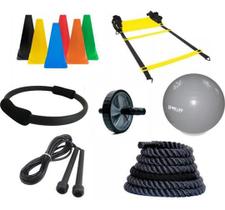 Kit Funcional Com 11 Ítens Corda Naval + Escada +Roda + Cone Kit Funcional Com 11 Ítens Corda Naval + Escada +Roda + Cone