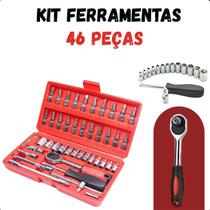 Kit funcional com 46 ferramentas organizadas e leves. Kit funcional com 46 ferramentas organizadas e leves.