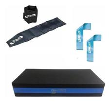 Kit Funcional Em Casa Caneleira 4 Kg + Step + 2 Mini Band M