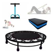 Kit Funcional Para Queimar Step+Cama Elástica+Elástico