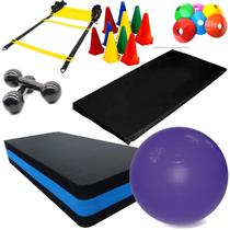 Kit Funcional Para Treino Aeróbico Em Casa Com Escada Kit Funcional Para Treino Aeróbico Em Casa Com Escada