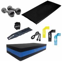 Kit Funcional Para Treinos De Aeróbico Em Casa Com Pesos Kit Funcional Para Treinos De Aeróbico Em Casa Com Pesos