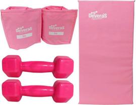 kit funcional peso musculação halteres 3 kg tornozeleira peso 3 kg colchonete para academia