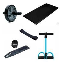 Kit Funcional Rodinha+ Extensor +Caneleira5+Colchonete +Band