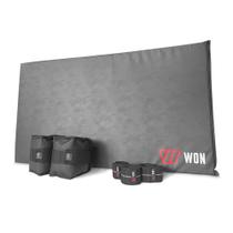 Kit Funcional Treino Em Casa Colchonete, Caneleira 2kg Profissional e Hip Band Elástica Leve Academia Fitness Pilates Yoga