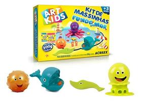 Kit Fundo Do Mar Massinha Modelar 150g + Moldes