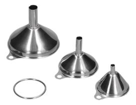 Kit Funil Dosador Inox 3 Peças Boca 70mm/47mm/40mm Culinario Hercules