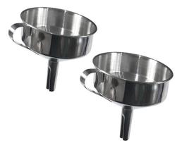 Kit Funil Inox Reto 12 Cm 2 Unidades Kit Funil Inox Reto 12 Cm 2 Unidades