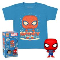 Kit Funko Pop Pocket Tee Marvel SpiderMan Camiseta 100 Algodão e Mini Boneco Pocket Pop Original HomemAranha Colecionável Oficial Marvel